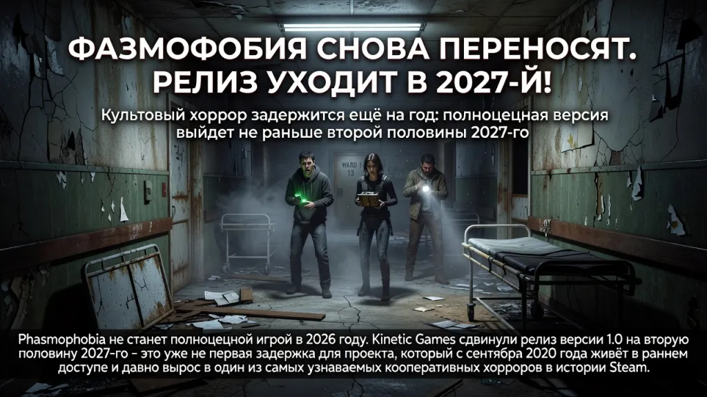 Phasmophobia снова переносят. Релиз уходит в 2027-й!